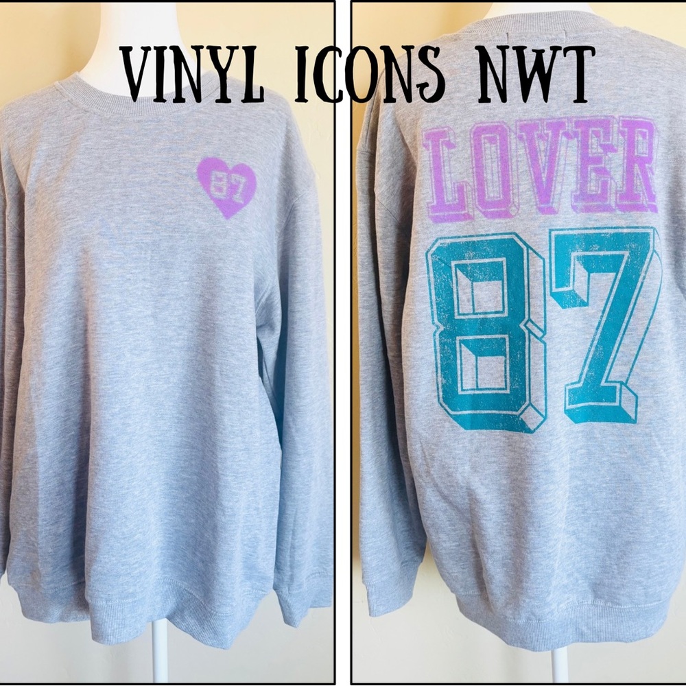 Vinyl Icons NWT Gray Sweatshirt